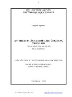 kỹ thuật phân cụm dữ liệu ứng dụng trong gis