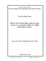 thuật toán phát hiện ảnh giả mạo dạng cắt - dán dựa trên các phép biến đổi ma trận