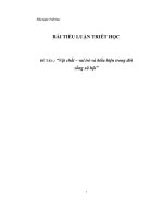 Vật chất vai trò và biểu hiện trong đời sống xã hội