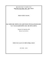 đặc điểm hệ thống dầu khí trầm tích kainozoi khu vực ngoài khơi đông bắc bể sông hồng tóm tắt