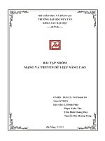 BÀI TẬP NHÓM MẠNG VÀ TRUYỀN DỮ LIỆU NÂNG CAO Kỹ thuật truyền thông trên mạng MANET