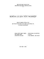 hoàn thiện công tác kế toán nguyên vật liệu tại công ty cổ phần kinh đô