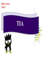 Giáo án toán lớp 5 tiết 5 tia