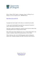 studies in language change in bishop percy's reliques of ancient english poetry