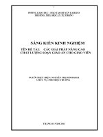 các giải pháp nâng cao chất lượng soạn giáo án cho giáo viên
