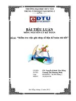 kiểm tra việc ghi chép số liệu kế toán chi tiết