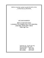 skkn rèn luyện kĩ năng làm bài văn nghị luận văn chương cho học sinh lớp 9 thcs