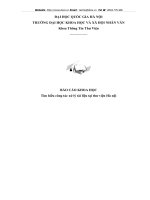 một số nhận xét, đánh giá và kiến nghị về công tác xử lý tài liệu tại thư viện hà nội