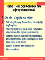 Kinh doanh quốc tế học phần 2 slides chương11