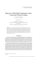 SỰ TƯƠNG TÁC QUA LẠI  GIỮA BÈ - CỌC VÀ CÁCH TÍNH TOÁN