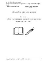 công tác giáo dục đạo đức cho học sinh trong trường thcs