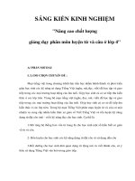 nâng cao chát lượng dạy luyện từ và câu lớp 4