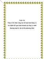 thực tế tổ chức công tác kế toán bán hàng và xác định kết quả kinh doanh tại công ty tnhh thương mại & vận tải đa phương thức