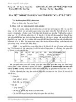 skkn_giải một số bài toán dựa vào tính chất của tỷ lệ thức