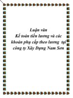 kế toán tiền lương và các khoản phụ cấp theo lương tại công ty xây dựng nam sơn