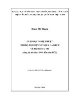 giáo dục nghệ thuật cho bộ đội hiện nay qua ca khúc về bộ đội cụ hồ (sáng tác từ năm 1944 đến năm 1975)