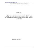 hướng dẫn học sinh nhận dạng và hình thành phương pháp giải một số bài toán về đại lượng tỉ lệ nghịch