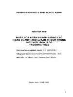 một số biện pháp nâng cao hiệu quả thảo luận nhóm trong dạy học địa lý ở trường thcs vùng ven có học sinh dân tộc