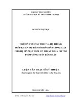 nghiên cứu cấu trúc và hệ thống điều khiển bộ biến đổi bán dẫn công suất cho hệ pin mặt trời có thuật toán dò tìm điểm công suất lớn