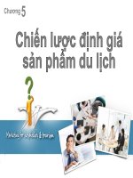 Chiến lược định giá sản phẩm du lịch