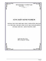 CHỈ ĐẠO VIỆC PHÁT HIỆN HỌC SINH VÀ BỒI DƯỠNG PHỤ ĐẠO CÁC MÔN HỌC CHO HỌC SINH CÓ SỨC HỌC ĐUỐI ĐỂ KHÔNG CÒN HỌC SINH YẾU  KÉM Ở TRƯỜNG THPT