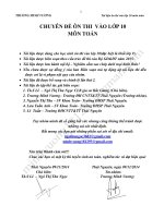 CHUYÊN đề ôn THI  vào lớp 10
