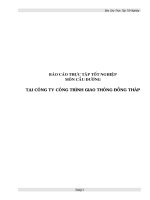 báo cáo thực tập tốt nghiệp môn cầu đường tại công ty công trình giao thông đồng tháp