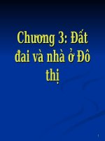 slide bài giảng môn kinh tế đô thị Đất đai và nhà ở đô thị