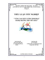 NÂNG CAO CHẤT LƯỢNG SINH HOẠT  CHI BỘ TRƯỜNG THCS MỸ CHÂU”