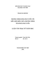 phương trình song phi tuyến tính với điều kiện biến chứa phương tích phân phi tuyến tính