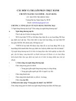 CÂU HỎI VÀ TRẢ LỜI PHẦN THỰC HÀNH CHUYÊN NGÀNH TÀI CHÍNH NGÂN HÀNG