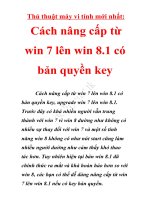 Thủ thuật máy vi tính mới nhất: Cách nâng cấp từ win 7 lên win 8 1 có bản quyền key