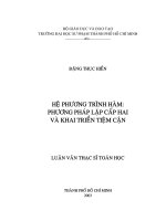 hệ phương trình hàm phương pháp lặp cấp hai và triển khai tiệm cận