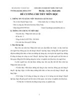 Đề cương chi tiết môn Nhập môn toán cao cấp