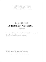 ĐỒ án cơ học đất nền MÓNG