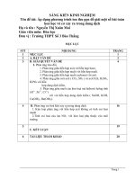 skkn áp dụng phương trình ion thu gọn để giải một số bài toán hoá học vô cơ xảy ra trong dung dịch.