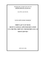 skkn thiết lập và sử dụng dịch vụ google apps for education của trường thpt số 1 thành phố lào cai