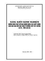 SKKN một số giải pháp chỉ đạo giáo dục đạo đức cho học sinh ở trường thpt số 2 sa pa
