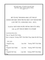 đề tài máy bắn nước dùng cho cứu hỏa