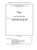 bước đầu tìm hiểu hoạt động du lịch trên đảo tuân châu quảng ninh