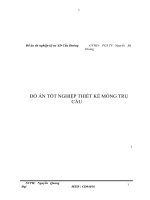 đồ án tốt nghiệp thiết kế móng trụ cầu