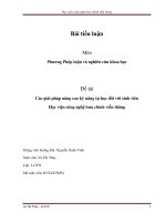 Các giải pháp nâng cao kỹ năng tự học đối với sinh viên Học viện công nghệ bưu chính viễn thông