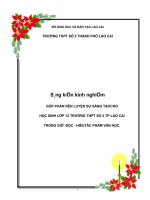 SKKN Góp phần rèn luyện sự sáng tạo cho học sinh trong giờ học văn lớp 12