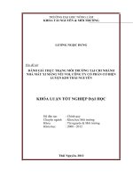 báo cáo tốt nghiệp môi trường thực trạng môi trường ở nhà máy xi măng