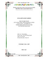 biện pháp xây dựng thực đơn đảm bảo thành phần dinh dưỡng cho bé tại trường mầm non