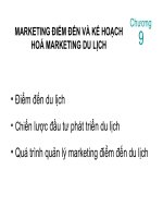 MARKETING điểm đến và kế HOẠCH HOÁ MARKETING DU LỊCH