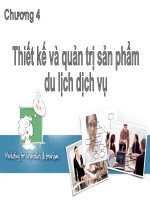 Thiết kế và quản trị sản phẩm du lịch dịch vụ