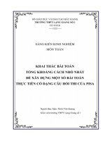 SKKN Khai thác bài toán tổng khoảng cách nhỏ nhất để xây dựng một số bài toán thực tiễn có dạng câu hỏi thi của pisa - ninh văn quang