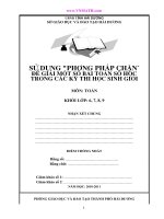 sử dụng phương pháp chặn để giải các bài toán số học thi học sinh giỏi. sáng kiến kinh nghiệm đoạt giải của cô phạm thị thủy, tp hải dương.