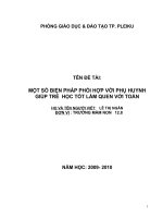 skkn  mần non _một số biện pháp phối hợp với phụ huynh giúp trẻ học tốt làm quen với toán